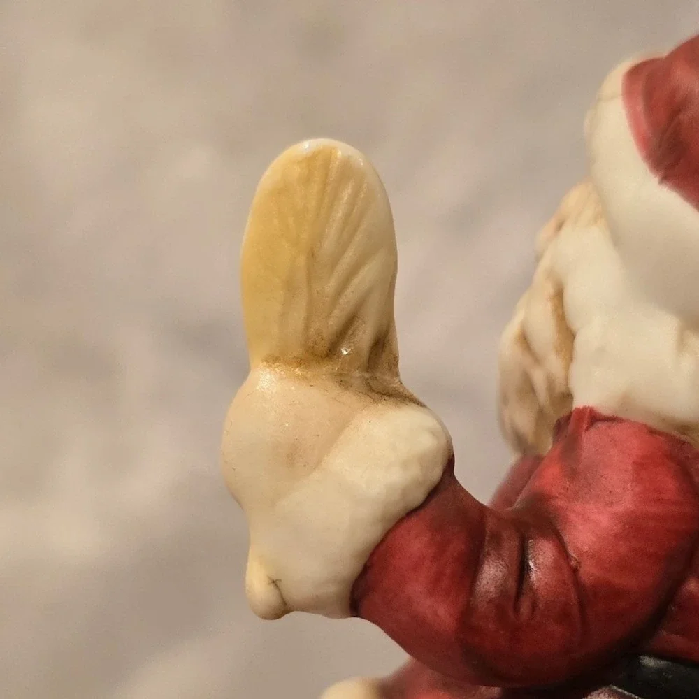 Vintage UCCC Santa Claus Figurine Father Christmas with List and Quill Taiwan